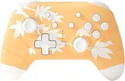 Wireless Switch Pro Controller Compatible with Switch/Lite/OLED, Wireless Pro Controller with Headphone Jack, Support Wake-Up Turbo Vibration Motion, Maple Orange