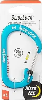 Nite Ize Aluminium SlideLock Carabiner, Blue, Size #4
