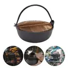 Cast Iron Hanging Pot Camping Pot Kitchen Camping Shabu Cast Iron Hot Pot