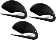 3 Pack Black Letter Openers Envelope Slitters Mini Knife Paper Cutter