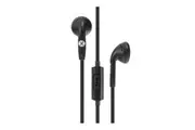 Moki Stereo In-Ear Earphones 3.5mm Jack Headset w Volume Control In-Line Mic BLK