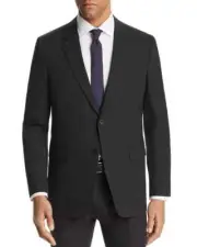 Theory Men's Black 46L Chambers Suit with Mayer Pants 40W
