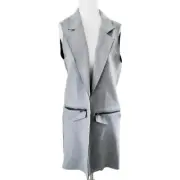 NWT TOP SHOP STRETCHY GREY TUNIC LENGTH VEST SZ S 6