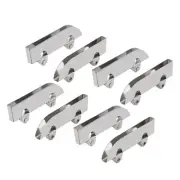 5.0mm Glass Stainless Steel Sliding Roller Pulley Display Cabinet Door 8Pcs
