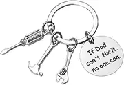 [PACKOVE] Dad Key Chain Engraved Stainless Steel Key Ring present for Father's Day Stylish Accessory for Home Car Office Present From Daughter