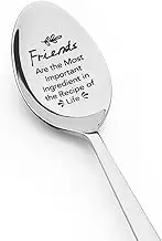 Birthday Gifts for Bestie BFF Gifts for Best Friend Christmas Presents for Friend Friendship Graduation Gifts for Classmate Friends are The Most Important Ingredient Recipe of Life Coffee Spoons