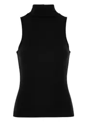 Frame Roll-neck Stretch-jersey top - Black - L (UK14 / L) L (UK14 / L)