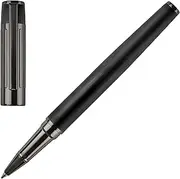 Hugo Boss Gear Ribs HSV3065A Brass and Aluminium Rollerball Pen - Black, Length: 13.8cm