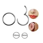 1PCS Surgical Steel Nose Ring Ear Lip Rings Hinged Clicker Rings Hoops 16G/14G