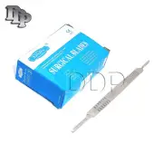 1 SCALPEL KNIFE HANDLE # 3 & 4 + 100 Pcs STERILE SURGICAL BLADE #10 #15 #21 #23