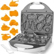 Car Waffle Maker for Kids, Halloween & Christmas Mini Waffle Maker, 8 Fun Veh...