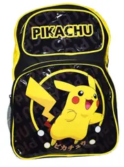 NEW LARGE KIDS BACKPACK SCHOOL BAG BOYS GO PIKACHU CHILDREN