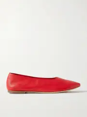 [STAUD] STAUD - Alba Leather Ballet Flats - Red - IT38 IT 38 Red