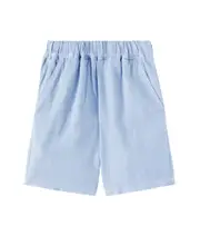 [Il Gufo] Il Gufo Cotton and linen Bermuda shorts Y 10 blue