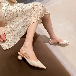 IELGY 女式韓版防滑背空尖頭高跟鞋