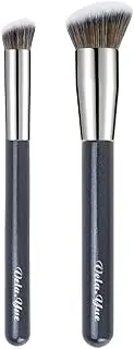 Vela.Yue Foundation Concealer Brush 2pcs Makeup Brushes Set for Contouring Blending Buffing Liquid Cream Mineral Makeup