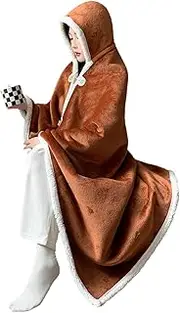 Hoodie Blanket, Wearable Hoodie Blanket Poncho, Cozy Plush Cloak Blankets Wrap Blanket for Women, Family, Friends