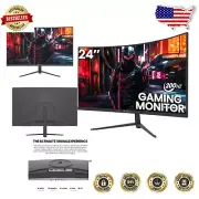 24 Inch Curved Gaming Monitor - 200Hz Refresh Rate, Wide Viewing Angle, Black