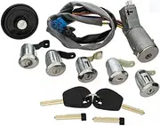 Lock Cylinder for Peugeot Partner 2002-2008, Car Ignition Switch Lock Cylinder Set 4162CF/4162AP