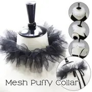 Victorian Mesh Fluffy Collar Renaissance Ruff Collar Neck Scarf Costume 1x