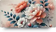 DESKMATEC Mouse Pad, Peony Dream Art Floral Large Desk Mat (60x30cm)