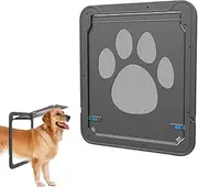 Screen Pet Door, Puppy Dog Entry Screen Door with Locking, Versatile Replacement Flap Closure Pet Passage Opening for Indoor Outdoor Balcony Garden