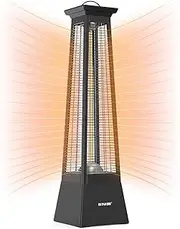 Maxkon 2000W Infrared Tower Heater 360°Carbon Fibre Instant Heat Indoor Outdoor Electric Patio