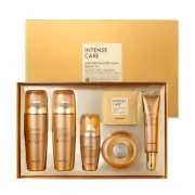 Tonymoly Intense Care Gold 24K Snail Cream 5pcs Set - Toner Serum Emulsion Cream