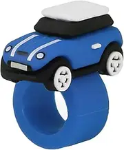 Car Interior Accessories For BMW For MINI Sticker F56 Cooper Accessories Silicone Car Model Button Cover Ornament Start Stop Button Collar Automobile Interior(A Blue)