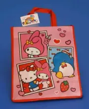 Cute Sanrio HELLO KITTY, My Melody And Tuxedo Sam Reusable Shopping Tote Bag