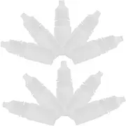 PLAFOPE 10pcs White Squeezable Bottles Portable Liquid Dropper Bottles for Travel Reusable Plastic Liquid Containers