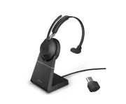 Jabra Evolve2 65 MS Monaural Bluetooth Headset USB-C with Charging Stand