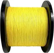 Braided Fishing Line Extra Strong Bright Yellow 500m 8-Strand Braided Fishing line Fluorescent Yellow for Fresh and Salt Water High Cost Performance,Zero Stretch,Smaller Diameter,Better Visibility