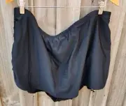 NWT TS Taking Shape Plus Sz 22 Black Swim Skirt Built In Brief Pull Cords Beads