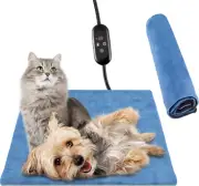 Pet Heating Pad for Cats,2 Velevt Covers Indoor Outdoor Waterproof Electric Heat