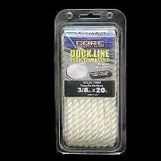 CORE DOCK LINE ROPE DLNT-3820W 3/8" INCH X 20' FEET WHITE MARINE BOAT