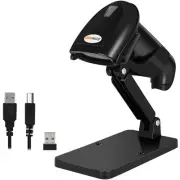 Wireless 1D 2D Barcode Scanner with Stand, Automatic Handheld QR Code Scanner...