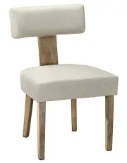[Artiss] Dining Chairs Linen Fabric Wooden Set of 2 in Beige