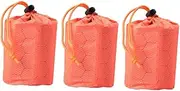 KICHOUSE 3-Pack Sports Drawstring Bag Sleeping Bag Storage Sack for Camping Athletes