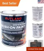 1200°F Heat-Resistant Flat Black Paint, 16 Oz - Perfect for Grills & Stoves