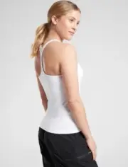 Athleta Renew built in bra tank- large D/DD- white- nwt