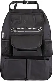 Maxi-Cosi Deluxe Back Seat Multi Pocket Organiser - Black, Multi-Pocket Storage for Toys, Bottles, Snacks & iPad, Universal Fit, Easy to Clean, Stylish Design