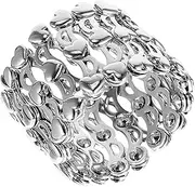 [COSMEVIVI] in Magnetic Transforming Bracelet Adjustable Bracelet Delicate Bracelet Retractable Bangle Decorative Bracelet Trendy Rings Fashion Jewelry Silver Plated Copper