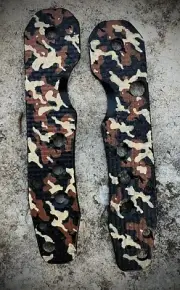 CUSTOM Spyderco Smock G10 Scales - Hand-painted Dessert Camo - No Knife