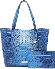 [ZOSIVEB] Leather Crocodile-Embossed Pattern With Women Handbags Large Tote Shoulder Bag Top Handle Satchel Hobo