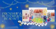 Friendship & Butterflies Bead set with Jelly Cords - Gems Crystals