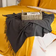Woven Throw Blanket - 100% Vegan Cashmere | ettitude