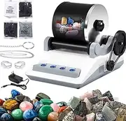Rock Tumbler Kit, Turn Rough Rocks into Beautiful Gems, with 7-Day Polishing Timer, Professional Gemstones DIY Stone Polishing Toy, Ideal for Adults Kids