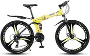 Bicycle Fork 26 Inch Folding Racing Bikes Folding Bike Leisure Folding Bikes Bicycle Folding Bike Full Suspension Fat Tire Mountain Bike, Speed Bike Adult City Bikes,A,24Speed