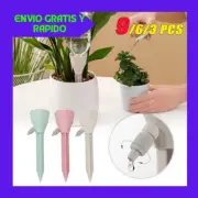 Sistema Riego Goteo Ajustable Plantas Macetas Interior y Exterior x9pcs Rosadas